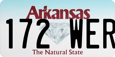 AR license plate 172WER