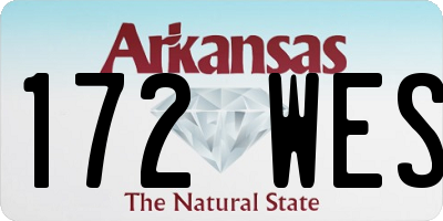 AR license plate 172WES