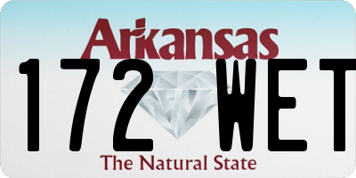 AR license plate 172WET