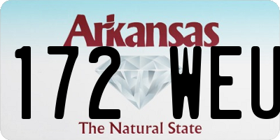 AR license plate 172WEU