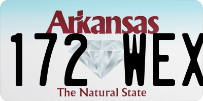 AR license plate 172WEX