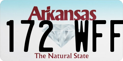 AR license plate 172WFF