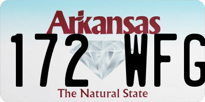 AR license plate 172WFG