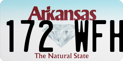 AR license plate 172WFH