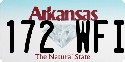AR license plate 172WFI