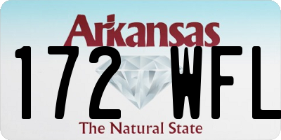 AR license plate 172WFL