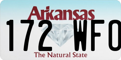 AR license plate 172WFO