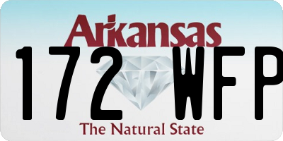 AR license plate 172WFP