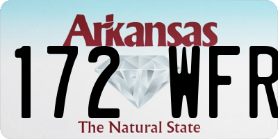 AR license plate 172WFR