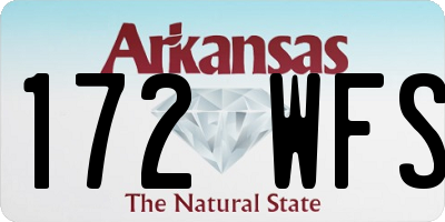 AR license plate 172WFS