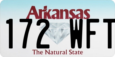 AR license plate 172WFT