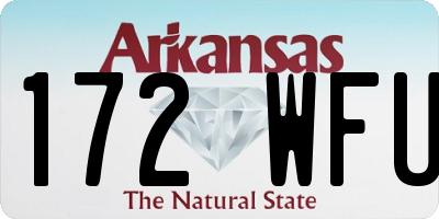AR license plate 172WFU