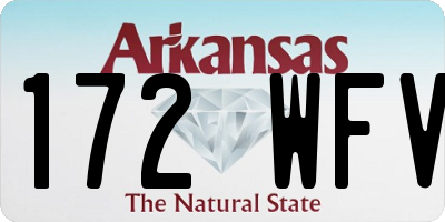 AR license plate 172WFV