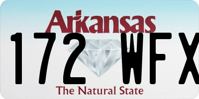 AR license plate 172WFX