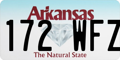 AR license plate 172WFZ