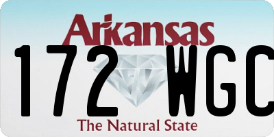 AR license plate 172WGC