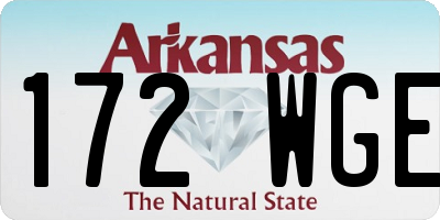 AR license plate 172WGE