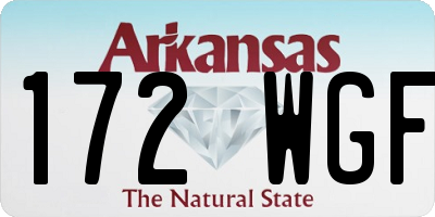AR license plate 172WGF