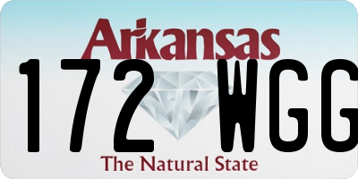AR license plate 172WGG