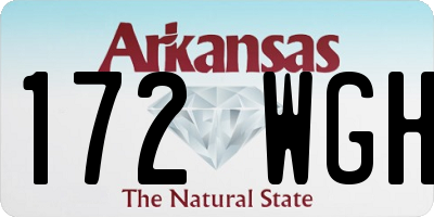 AR license plate 172WGH