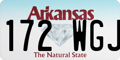 AR license plate 172WGJ