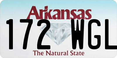 AR license plate 172WGL