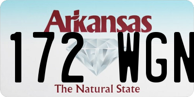 AR license plate 172WGN