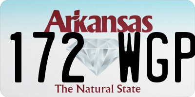 AR license plate 172WGP