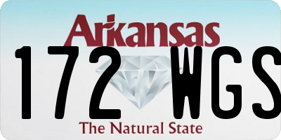 AR license plate 172WGS