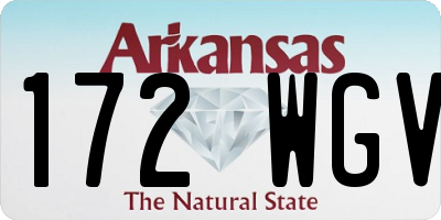 AR license plate 172WGV