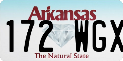 AR license plate 172WGX