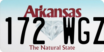 AR license plate 172WGZ