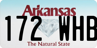 AR license plate 172WHB