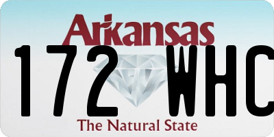 AR license plate 172WHC