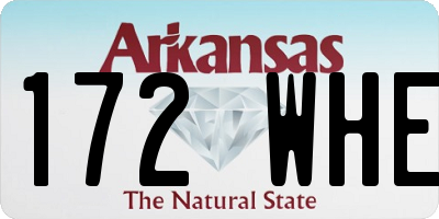 AR license plate 172WHE