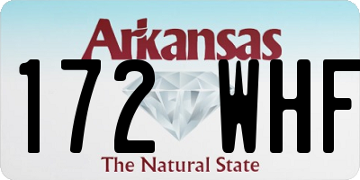 AR license plate 172WHF