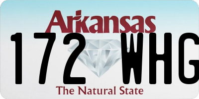 AR license plate 172WHG