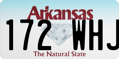 AR license plate 172WHJ