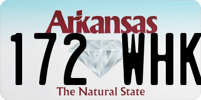 AR license plate 172WHK