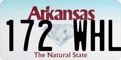 AR license plate 172WHL