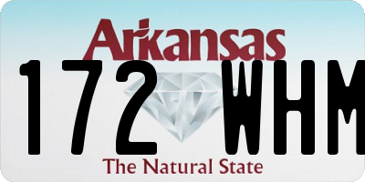 AR license plate 172WHM