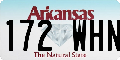 AR license plate 172WHN