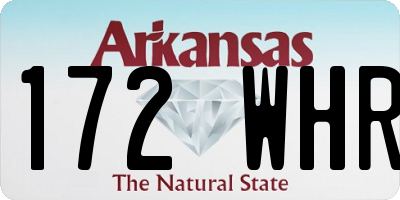 AR license plate 172WHR