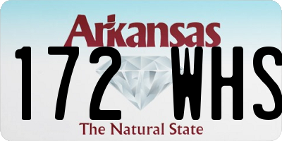 AR license plate 172WHS