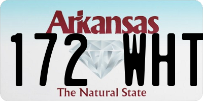 AR license plate 172WHT