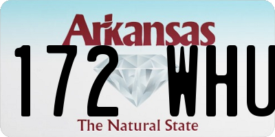 AR license plate 172WHU