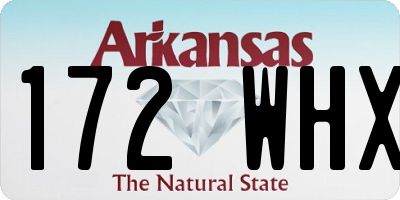 AR license plate 172WHX