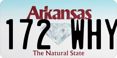 AR license plate 172WHY