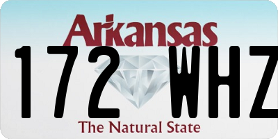 AR license plate 172WHZ