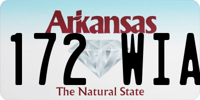 AR license plate 172WIA